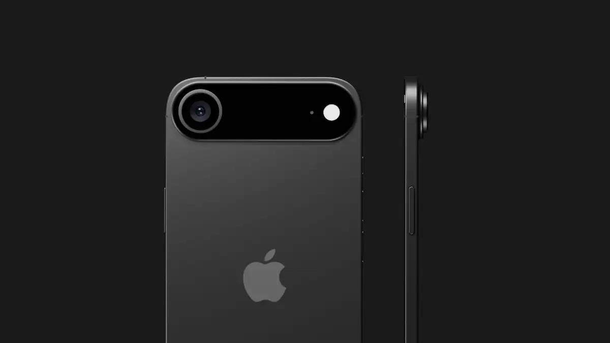 iPhone 17 Air  in schwarz Render-Bild