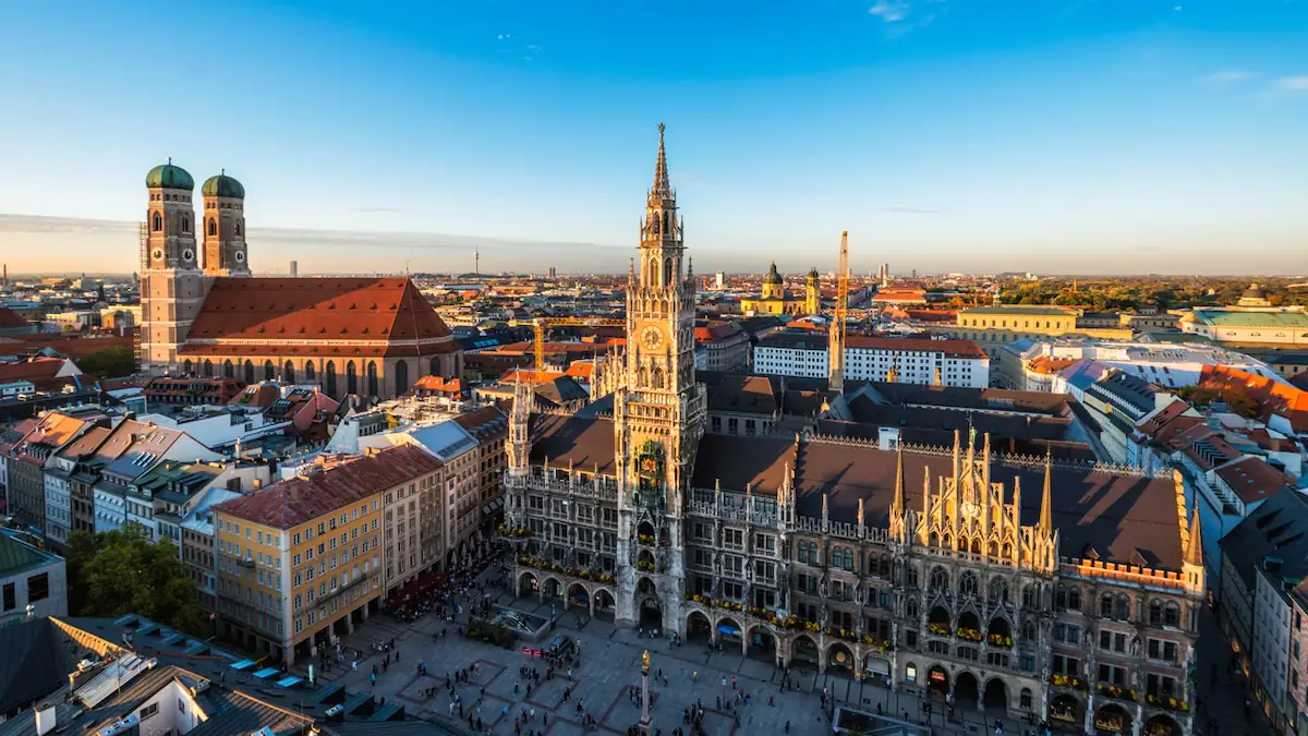 Happy City Index 2025: Luftaufnahme von München, Deutschland