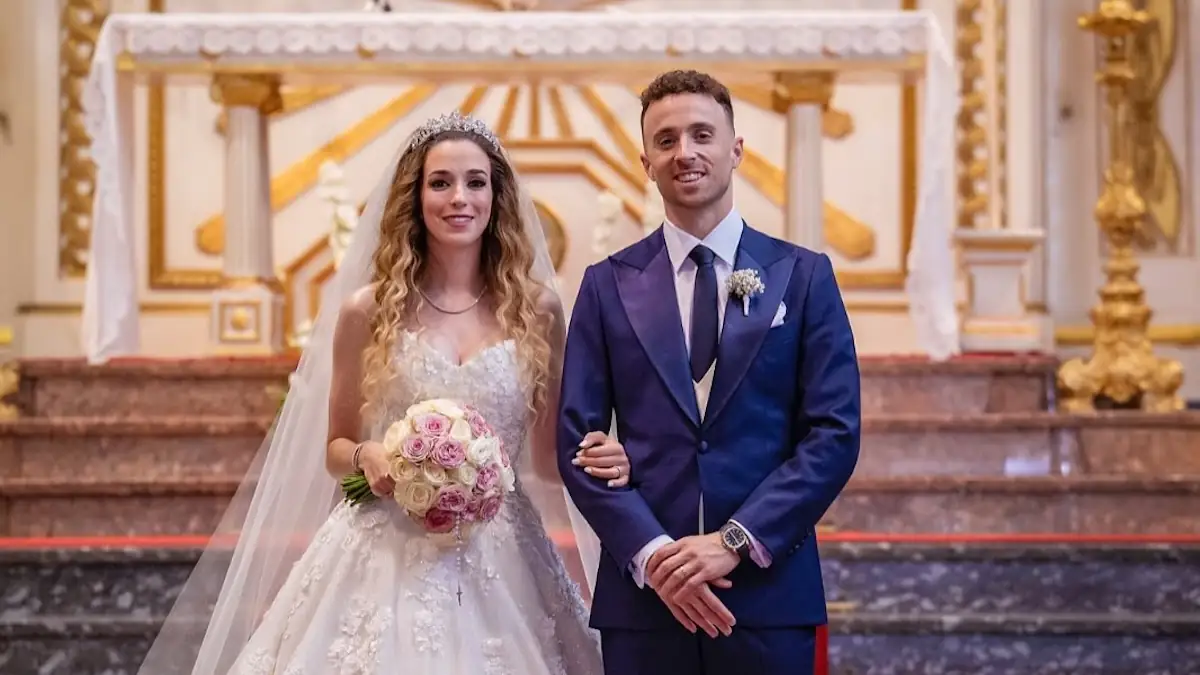 Diogo Jota und seine Frau Rute bei ihrer Hochzeit