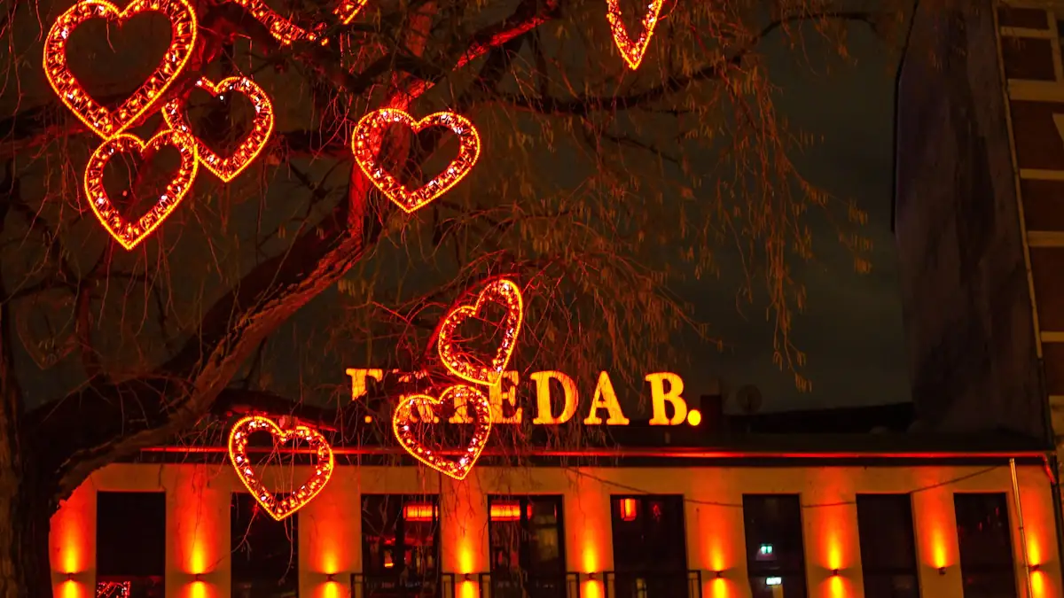 Schwanger nach One-Night-Stand: Leuchtreklame Frieda B. und rote Sterne auf der Reeperbahn in Hamburg