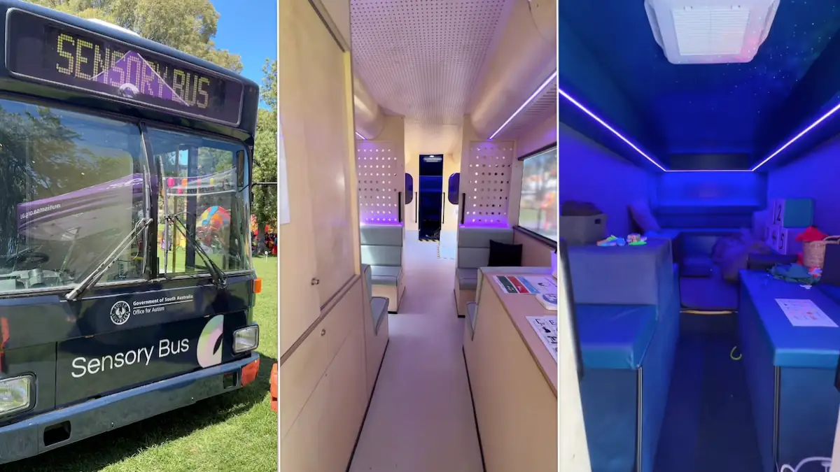 Das Äußere und Innere des Sensory Bus für neurodivergente Menschen
