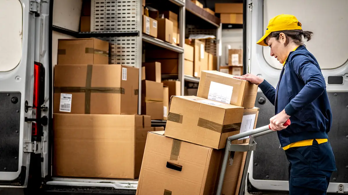 Pakete werden ausgeliefert