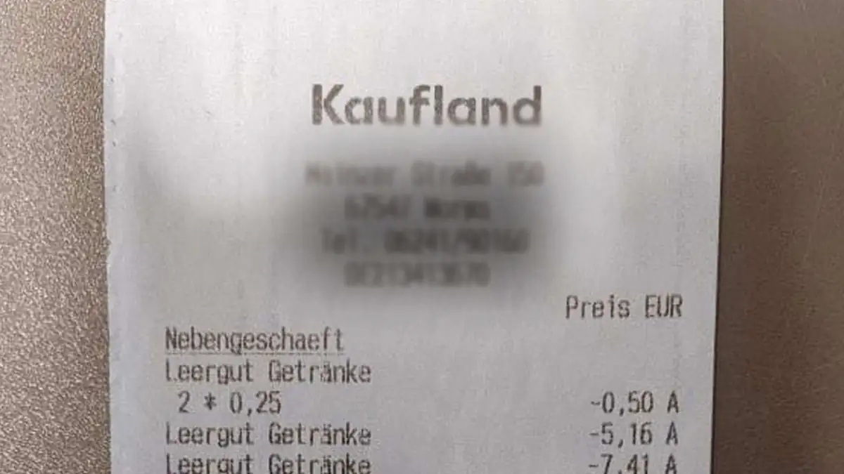 „Bad bis zur Decke voll“: Kaufland-Kundin enthüllt Rekord-Pfandbon auf Facebook