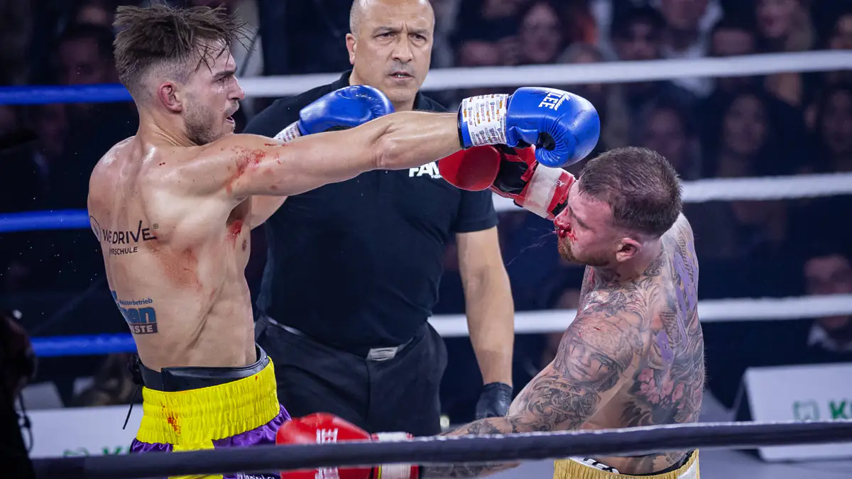 Blutiger Sieg im Ring: Can Kaplan gewinnt Boxkampf gegen Gigi Birofio