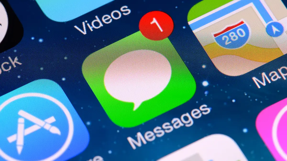 iPhone iMessage Symbol auf Smartphone