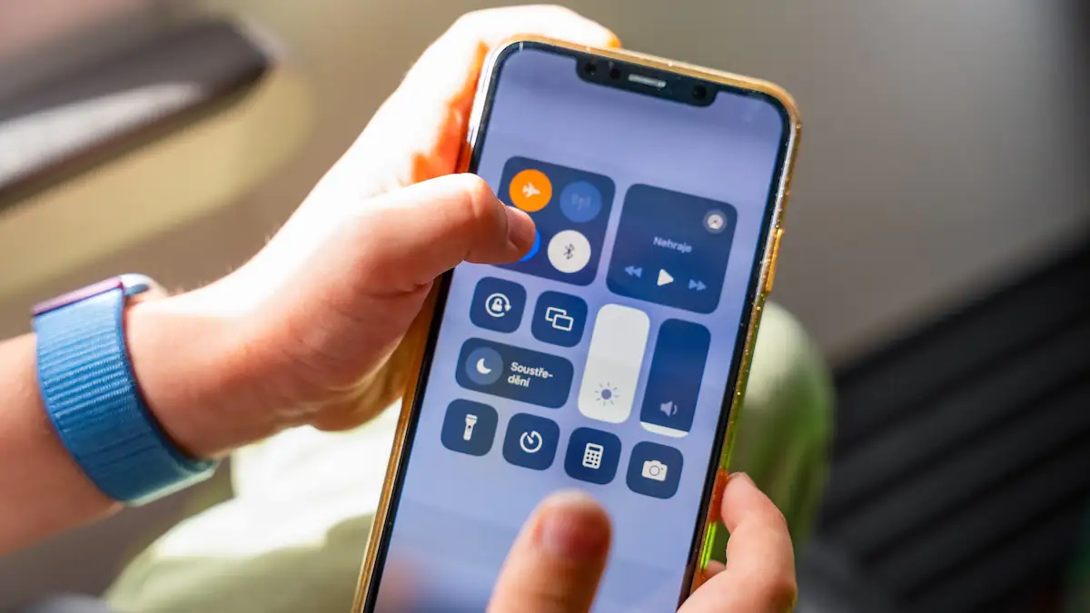 Flugmodus auf einem Smartphone aktiviert