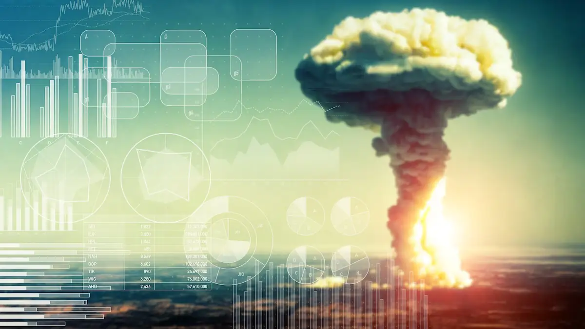 Atombombe Explosion Rauchwolke