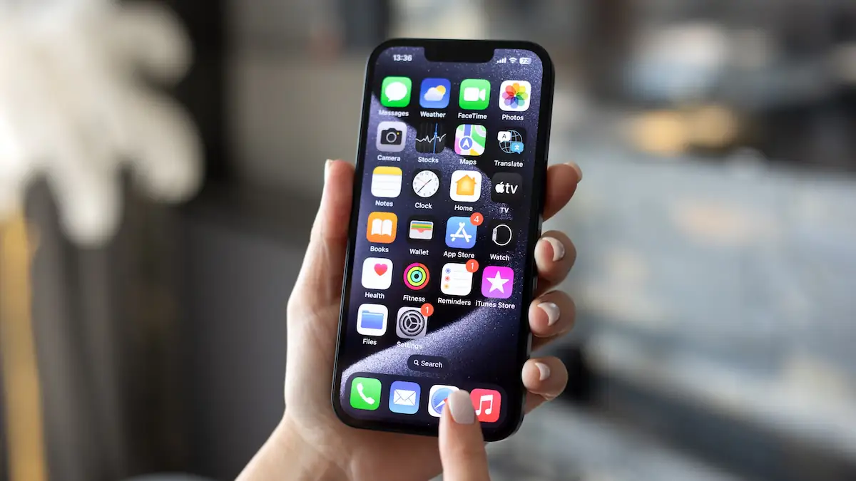 iOS-Oberfläche auf einem iPhone
