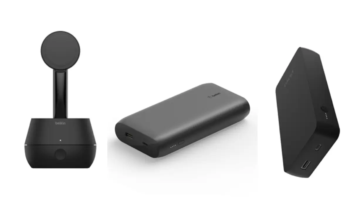 Drei Produkte von Belkin inklusive zwei Powerbanks, die zurückgeruen werden