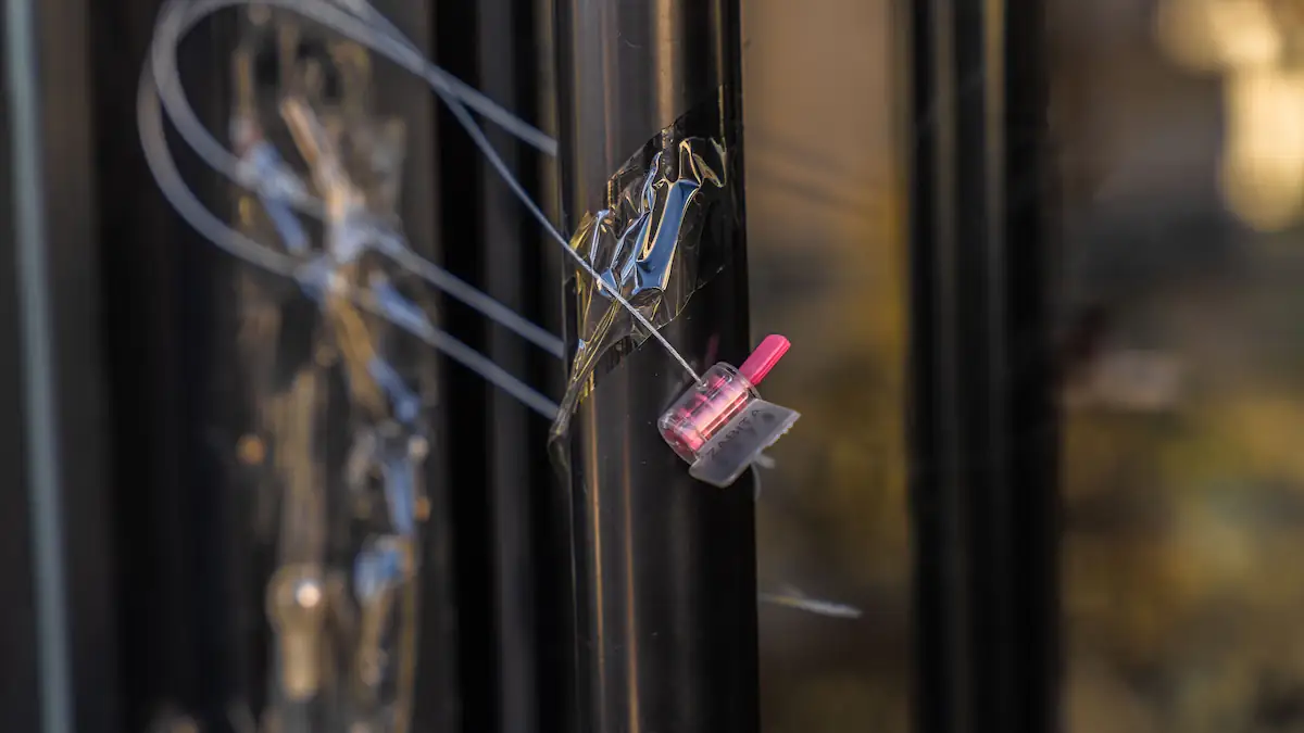 Die Tür eines Hoteleingangs ist verplombt. Nach dem Tod einer Mutter und ihrer zwei Kinder aus Hamburg im Türkeiurlaub ist ihr Hotel in Istanbul evakuiert worden