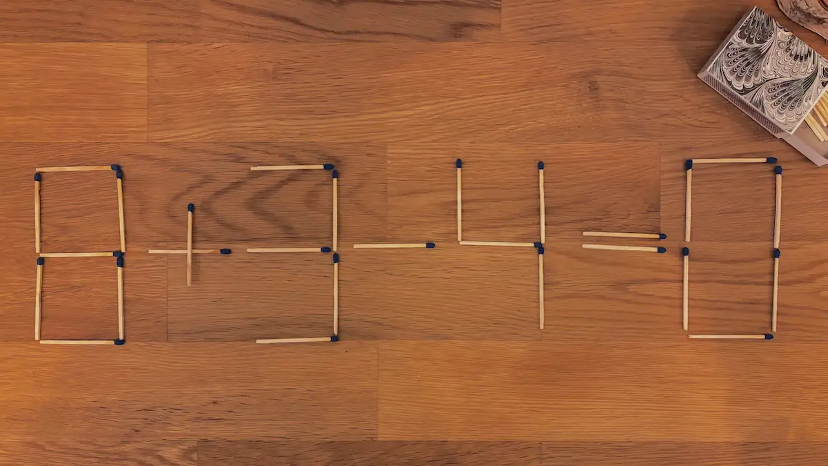 IQ-Test: Man darf nur ein Streichholz verschieben, damit die Matheaufgabe richtig ist